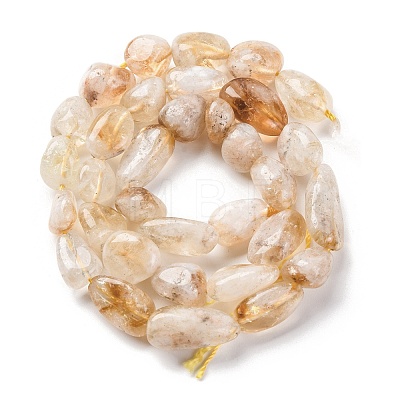 Natural Yellow Quartz Beads Strands G-G146-A10-02-1