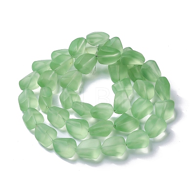 Transparent Frosted Glass Beads Strands FGLA-S001-02B-1