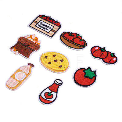  Jewelry 80Pcs 8 Style Computerized Embroidery Cloth Iron On/Sew On Patches DIY-PJ0001-22-1