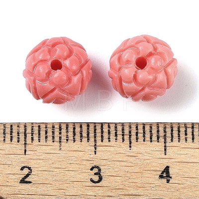 Synthetic Shell Dyed Carved Beads SHEL-H005-22-1