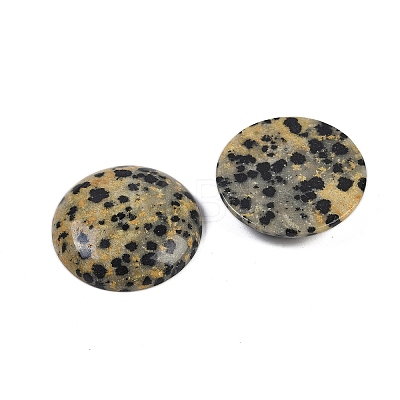 Natural Dalmatian Jasper Cabochons G-H1596-FR-25mm-07-1