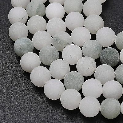 Natural Tianshan Cui Quartzite Beads Strands G-G305-A02-8mm-1