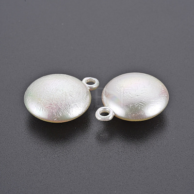 Electroplated ABS Plastic Imitation Pearl Pendants KY-T023-005-1