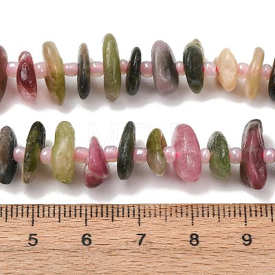 Natural Multicolor Tourmaline Beads Strands G-D110-I02-01-1