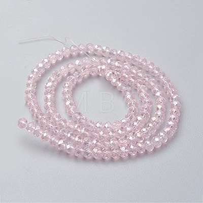 Electroplate Glass Beads Strands EGLA-F124-FR-B05-1