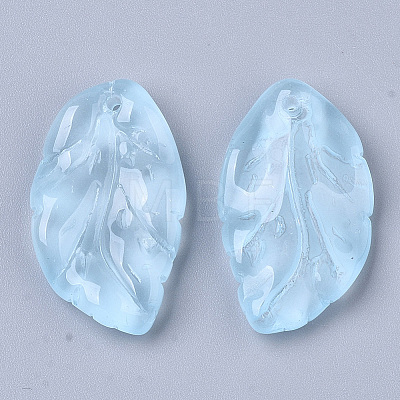 Transparent Spray Painted Glass Pendants X1-GLAA-T013-02-C01-1