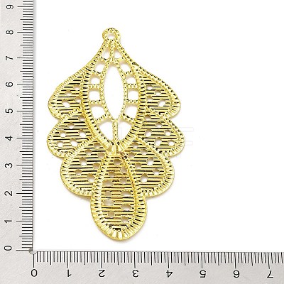 Rack Plating Iron Filigree Big Pendants X-IFIN-Q134-02G-1