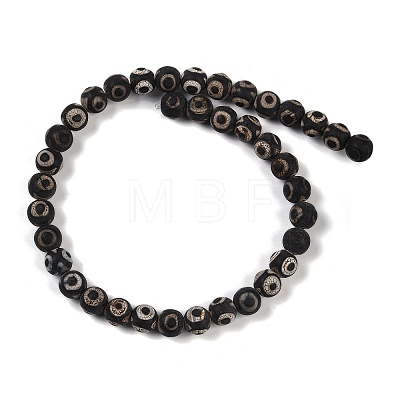 Tibetan Style dZi Beads G-K166-02-10mm-L3-01-1