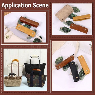 4Pcs PU Leather Luggage Handle Wrap Covers DIY-BBC0002-94B-1