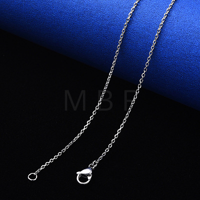 304 Stainless Steel Cable Chain Necklace NJEW-S420-008C-P-1