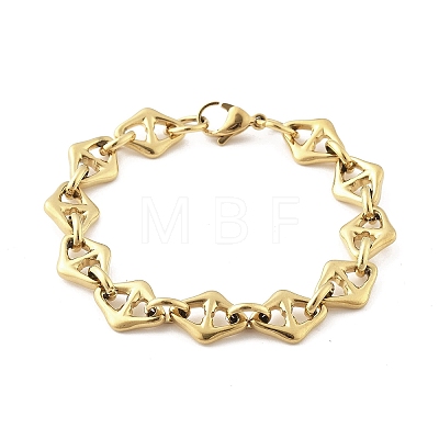 304 Stainless Steel Mariner Link Chain Bracelets for Women BJEW-F488-02G-1