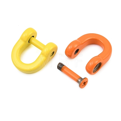 Spray Paint Alloy Detachable Horseshoe D-Ring AL-CBA9266-03-1