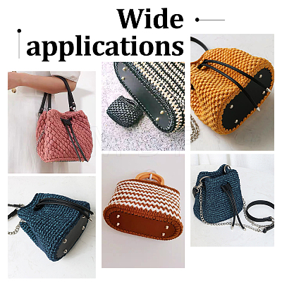 WADORN 3Pcs 3 Colors PU Leather Bag Base FIND-WR0004-96-1