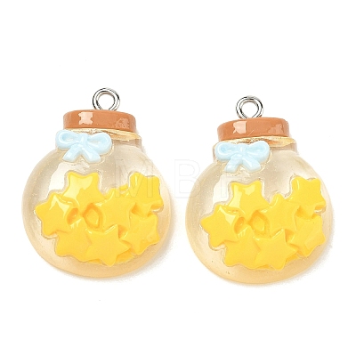 Transparent Resin Pendants LS-RESI-K203-19-1