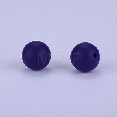 Round Silicone Focal Beads SI-JX0046A-02-1