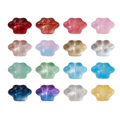 Craftdady Transparent Spray Painted Glass Beads GGLA-CD0001-06-1