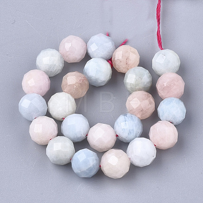 Natural Morganite Beads Strands G-S345-10mm-012-1