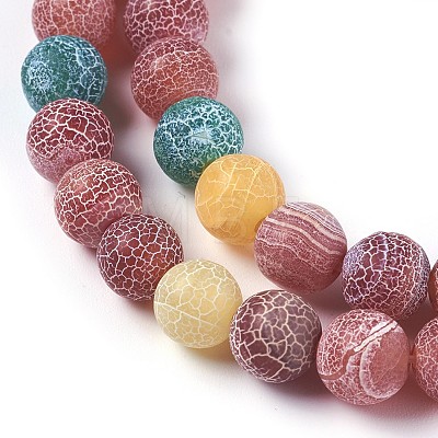 Natural Weathered Agate Beads Strands G-P414-A02-1