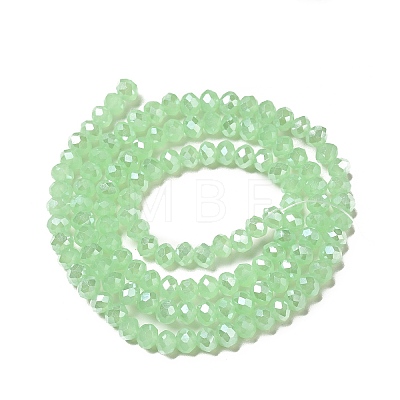 Electroplate Imitation Jade Glass Rondelle Beads Strands EGLA-F050B-02AB-1