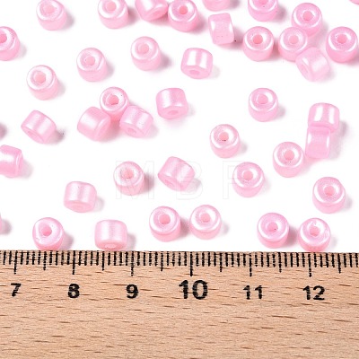 Baking Paint Pearlized Glass Seed Beads SEED-T008-03H-1