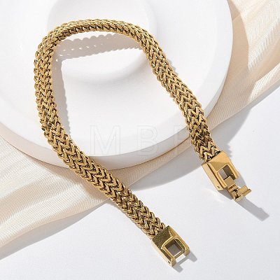 Brass Wheat Chain Bracelets for Women Men KK-P292-22G-1