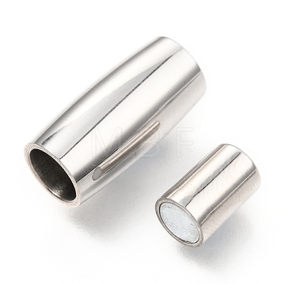 304 Stainless Steel Magnetic Clasps with Glue-in Ends STAS-C020-01P-1
