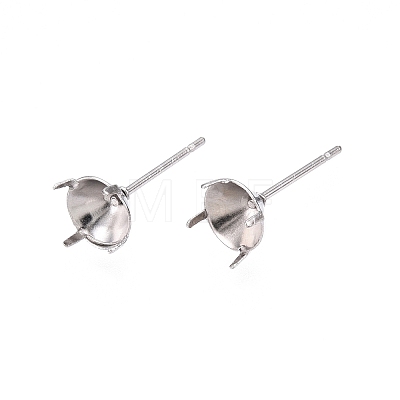 Non-Tarnish 316 Surgical Stainless Steel Stud Earring Setting X-STAS-S117-023C-1