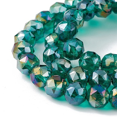 Transparent Electroplate Glass Beads Strands EGLA-F154-AB03-1