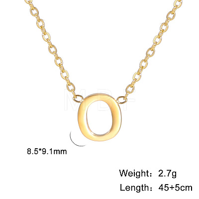 201 Stainless Steel Initial Pendant Necklaces FS-WG78A3B-15-1