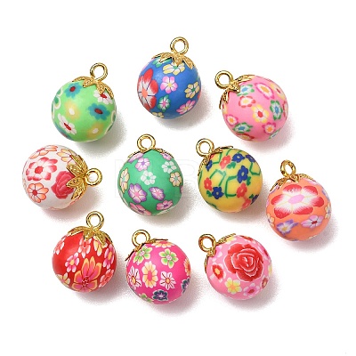 Handmade Polymer Clay Pendants CLAY-C008-04-1
