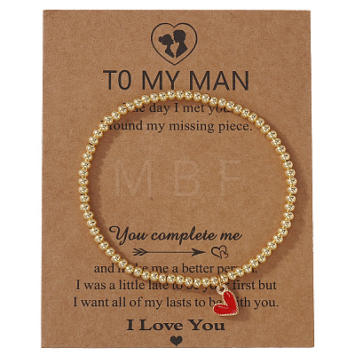 Elegant Enamel Heart Charm Bracelets XI3692-2-1
