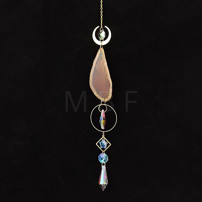 Natural Agate Piece Hanging Ornaments PW-WG29125-06-1