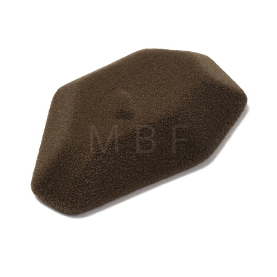 Flocking Opaque Resin Cabochons RESI-K033-07E-1