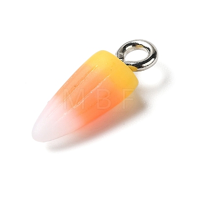 Halloween Opaque Resin Candy Corn Charms RESI-G102-01-1