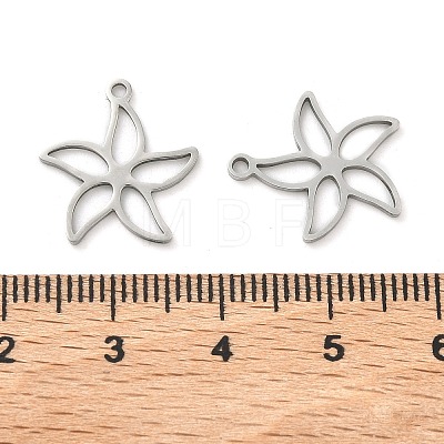 Hollow 201 Stainless Steel Pendants STAS-F337-10G-P-1
