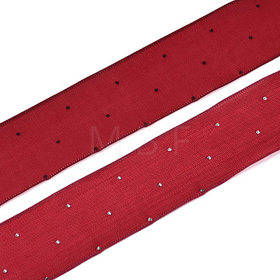 Single Face Printed Polyester & Acrylic Satin Ribbon SRIB-T009-06C-1