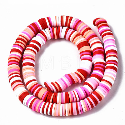 Handmade Polymer Clay Beads Strands CLAY-R089-8mm-104-1