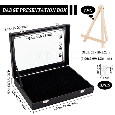Wood Pin Display Case DJEW-WH0038-74-1