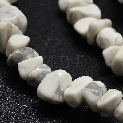 Chip Natural Howlite Beads Strands X-G-N0134-11-1