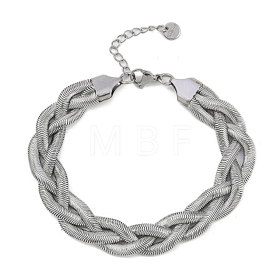 304 Stainless Steel Bracelets for Women BJEW-U012-01P-1