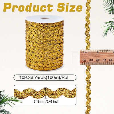 Polyester Wave Ribbon OCOR-WH0078-536A-1