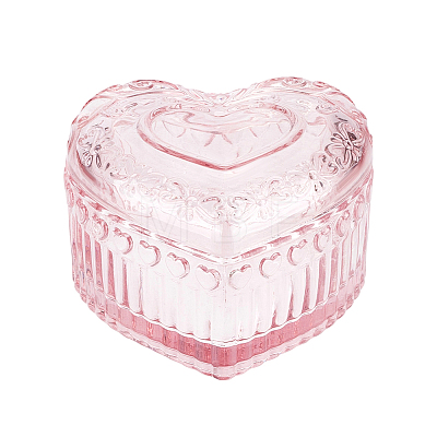 Heart Shaped Glass Jewelry Storage Boxes DIY-WH0899-48A-1