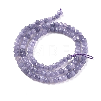 Dyed Natural Malaysia Jade Rondelle Beads Strands G-E316-2x4mm-33-1