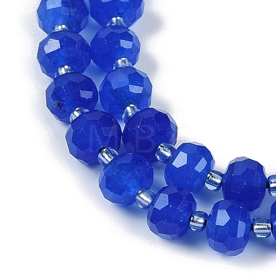 Natural Blue Agate(Dyed & Heated) Beads Strands G-H057-A14-02-1