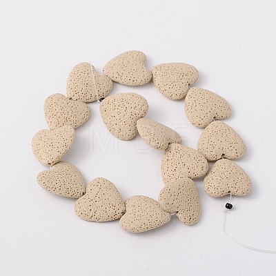 Synthetic Lava Rock Bead Strands G-N0113-17-1