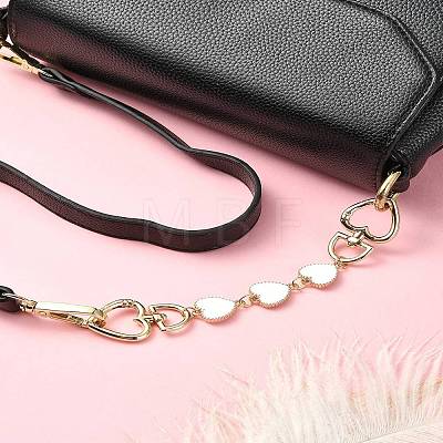 Alloy Enamel Heart Link Bag Chain FIND-YW00003-01-1