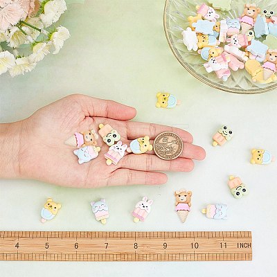 50Pcs 5 Style Resin Cabochons CRES-SC0002-31-1
