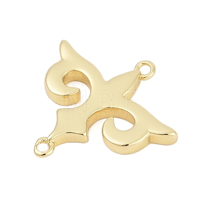 Brass Flower Connector Charms KK-G522-18G-1