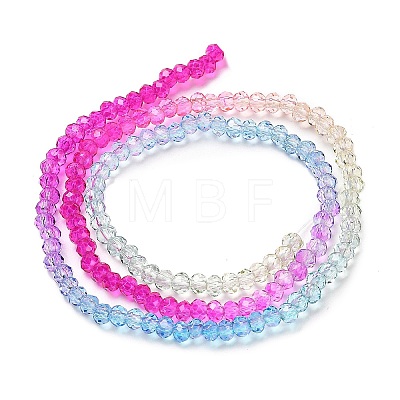 Transparent Painted Glass Beads Strands LS-DGLA-A034-T2mm-A14-1