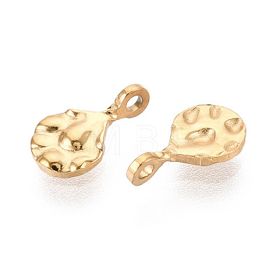 304 Stainless Steel Teardrop Charms STAS-T072-39G-1